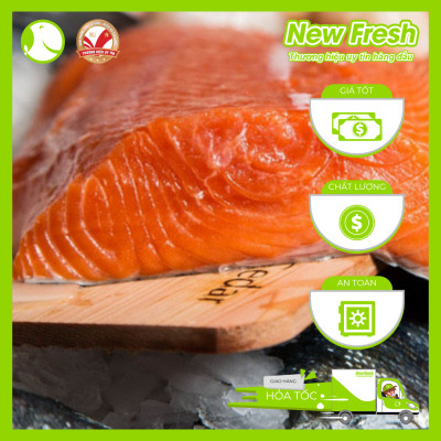 Cá Hồi Nauy Tươi Fillet Không Xương Phần Đuôi - Túi 1Kg