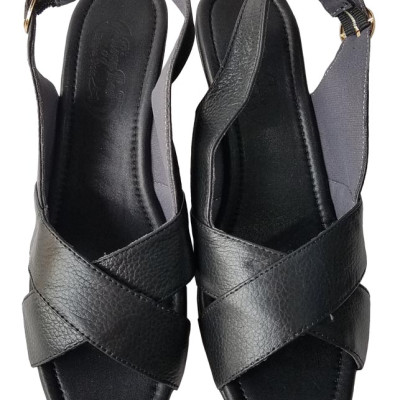 Giày sandal xuồng nữ da bò BIGGBEN cao cấp SDX33