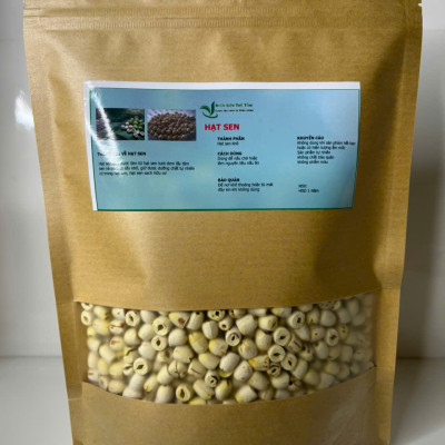 Hạt sen sấy khô - Sản phẫm hữu cơ - Gói 500gr