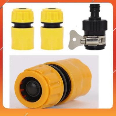 Vòi Xịt️Evoucher Bộ dây vòi xịt nước rửa xe, tưới cây , tăng áp 3 lần, loại 15m 206318 đầu đồng, cút, nối đen