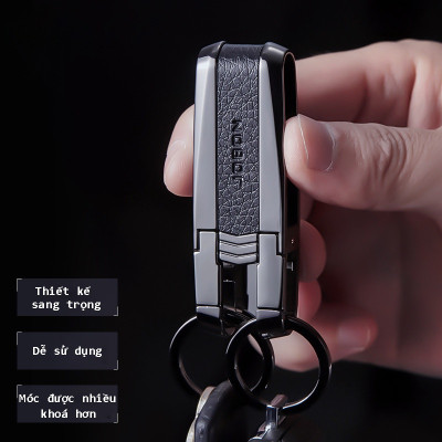 Móc Chìa Khóa Xe Ô Tô Xe Máy Thép Không Gỉ Mẫu Vuông JOBON | Móc Chìa Khóa Thép Không Gỉ Cao Cấp Chắc Chắn, Sang Trọng, Đẳng Cấp