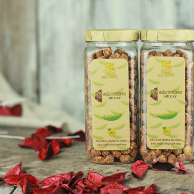 Combo Đậu Phộng Mè Cay Hải Long (250g) + Mãng Cầu Sấy Dẻo Hải Long (120g)